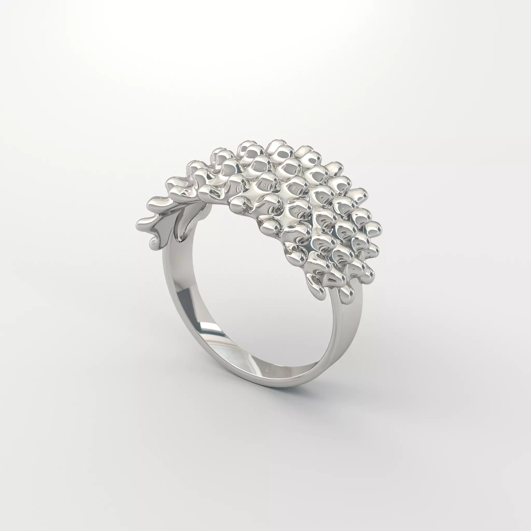 Blobs ring 3D Jewlery - Sizes 7 to 31 3D print model_4