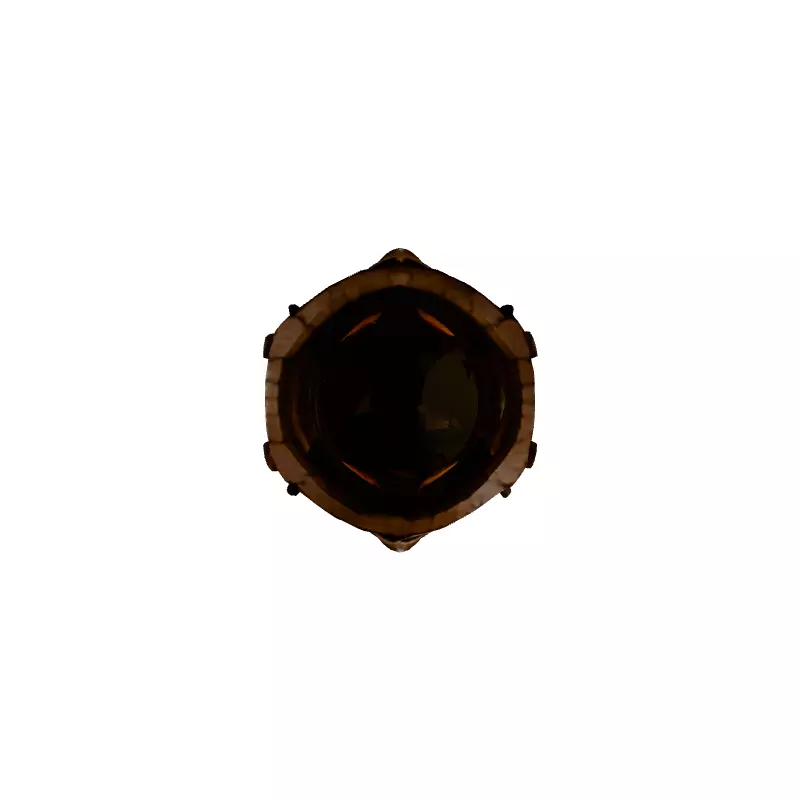 Stylized Tribal Totem Pole with Owl Low-poly 3D model_7