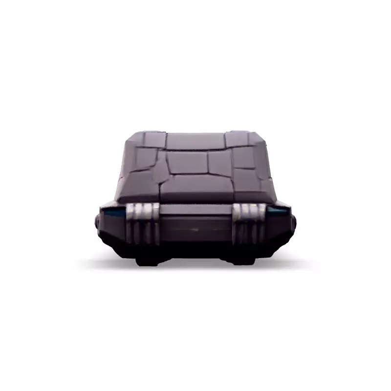 SciFi Futuristic Transport Vehicle Low-poly 3D model_6