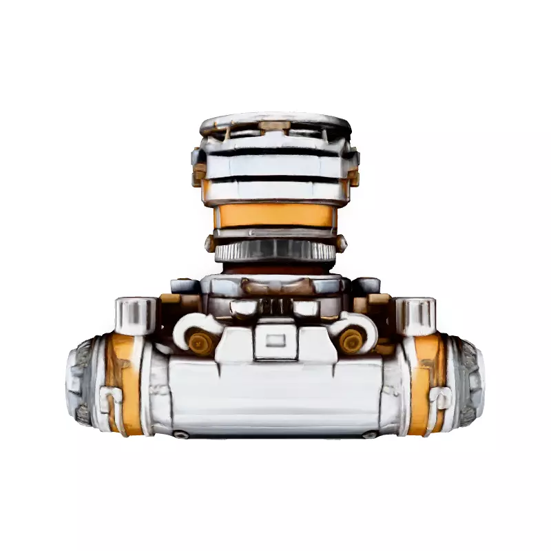 SciFi Futuristic Mechanical Camera Low-poly 3D model_7