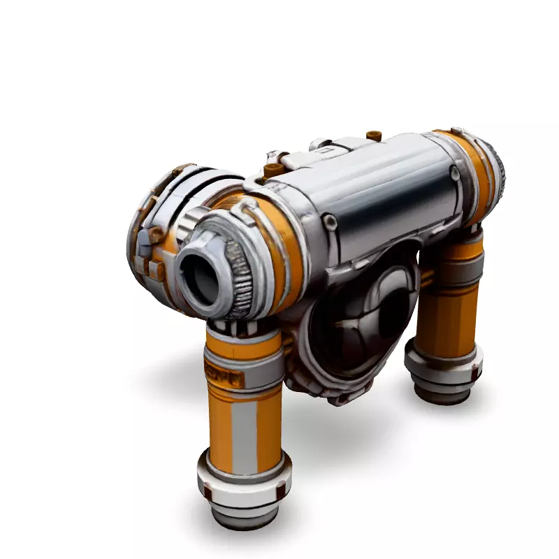 SciFi Futuristic Mechanical Camera Low-poly 3D model_2