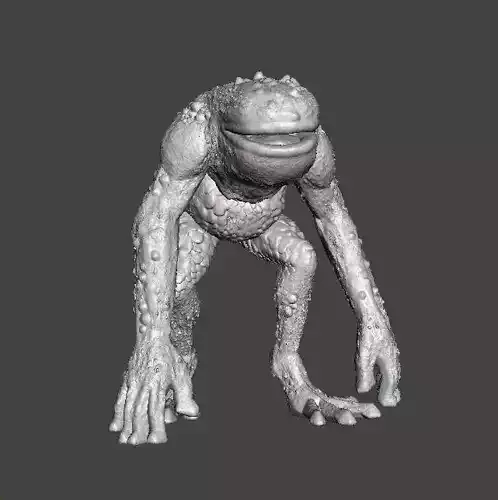 RE FROG HUNTER MINIATURE MODEL FIGURE FANTASY HORROR GAMES RPG 3D print model