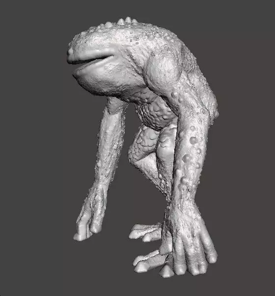 RE FROG HUNTER MINIATURE MODEL FIGURE FANTASY HORROR GAMES RPG 3D print model_6