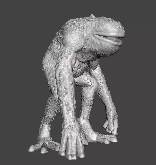 RE FROG HUNTER MINIATURE MODEL FIGURE FANTASY HORROR GAMES RPG 3D print model_3