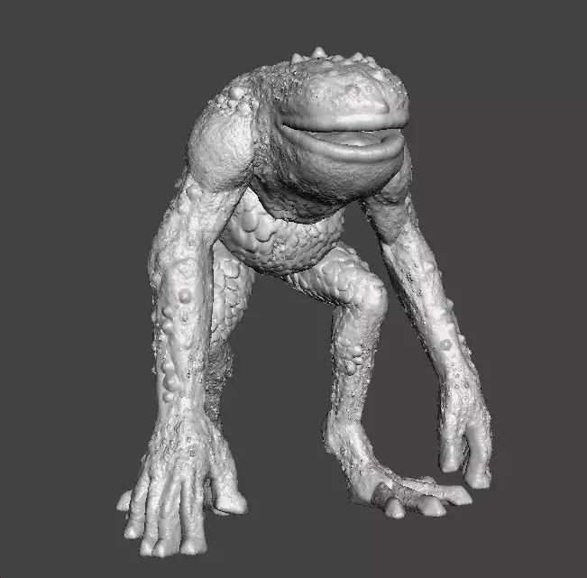 RE FROG HUNTER MINIATURE MODEL FIGURE FANTASY HORROR GAMES RPG 3D print model_2
