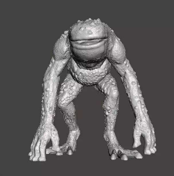 RE FROG HUNTER MINIATURE MODEL FIGURE FANTASY HORROR GAMES RPG 3D print model_4