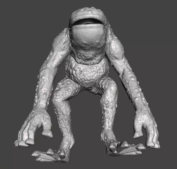 RE FROG HUNTER MINIATURE MODEL FIGURE FANTASY HORROR GAMES RPG 3D print model_9