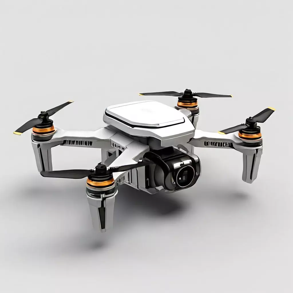 Realistic Foldable Quadcopter Drone Low-poly 3D model_0