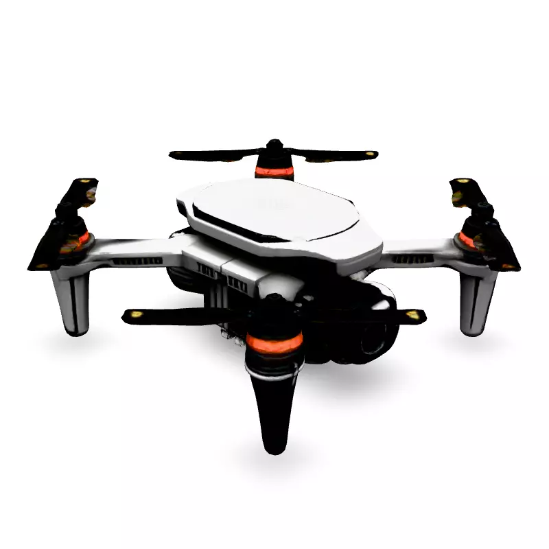 Realistic Foldable Quadcopter Drone Low-poly 3D model_2