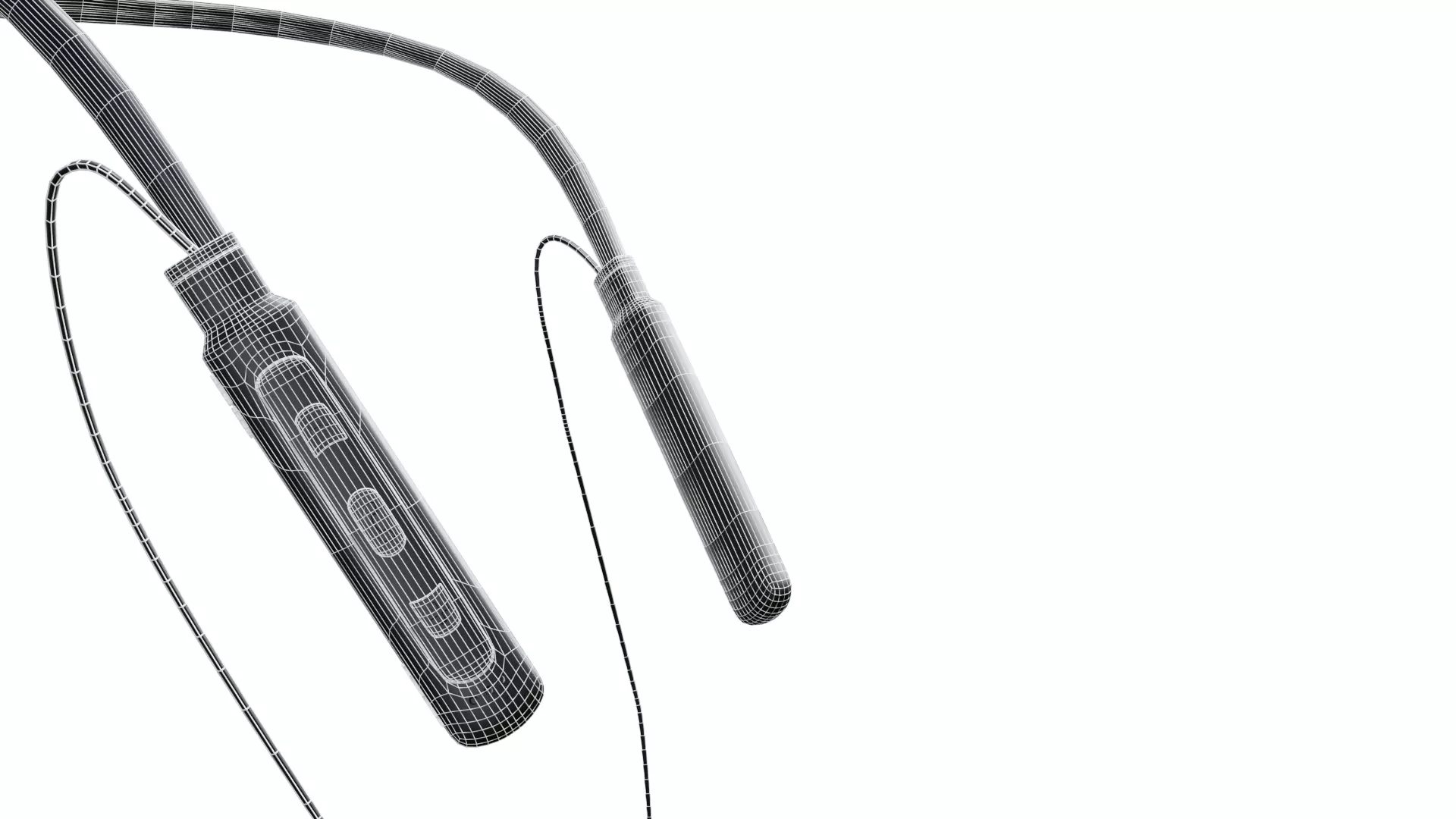 Earphone Bluetooth Asset Game Low-poly 3D model_12