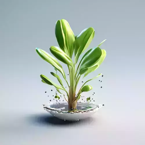 Stylized Plant in Water Sphere