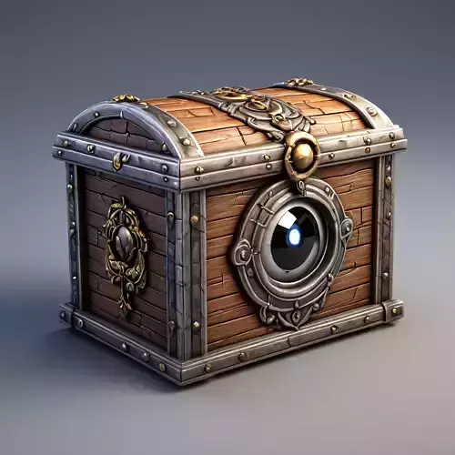 Steampunk Treasure Chest with Eye