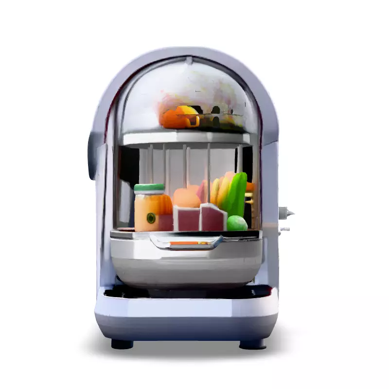 Futuristic Food Vending Machine 3D Model Low-poly 3D model_3