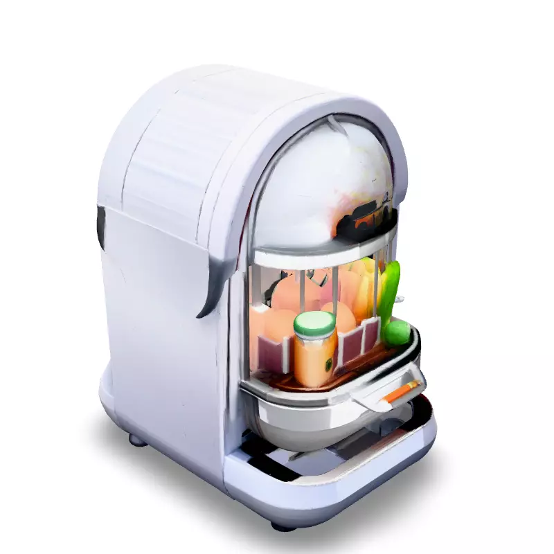 Futuristic Food Vending Machine 3D Model Low-poly 3D model_2