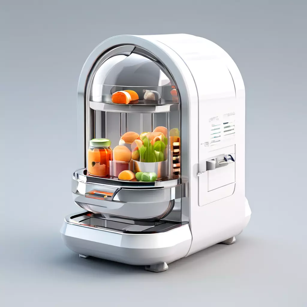 Futuristic Food Vending Machine 3D Model Low-poly 3D model_0