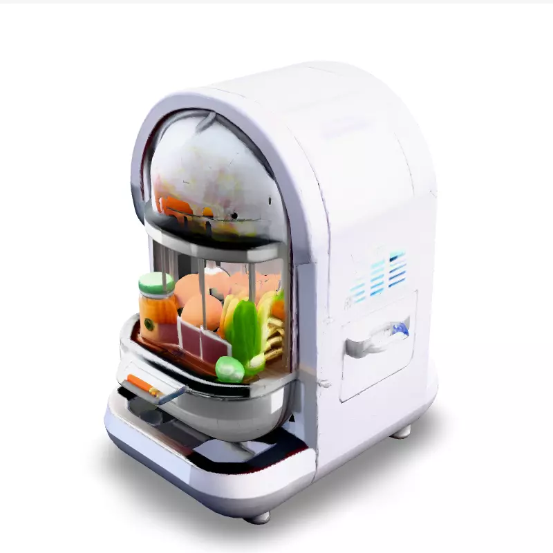 Futuristic Food Vending Machine 3D Model Low-poly 3D model_1