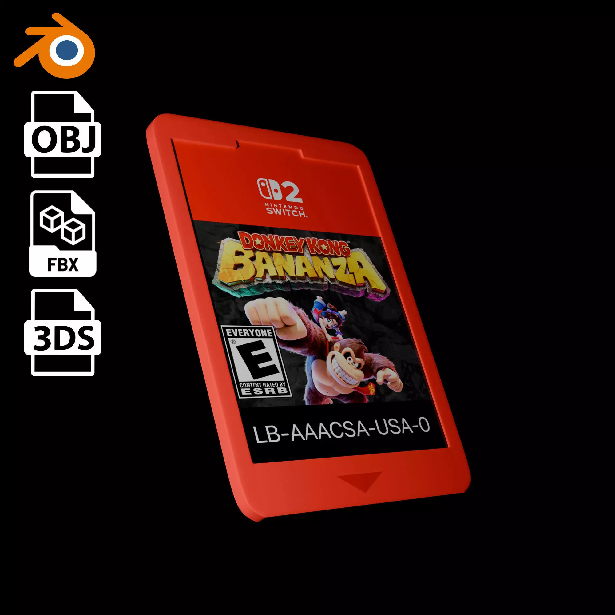 Nintendo Switch 2 Video Game Card 3D model