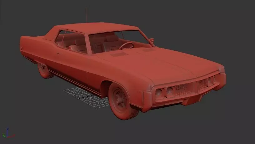 Buick Electra Mk3 225 Custom Sport Coupe 1969 3D print model_0