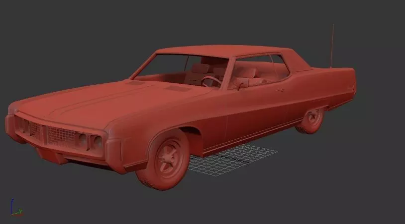 Buick Electra Mk3 225 Custom Sport Coupe 1969 3D print model_1