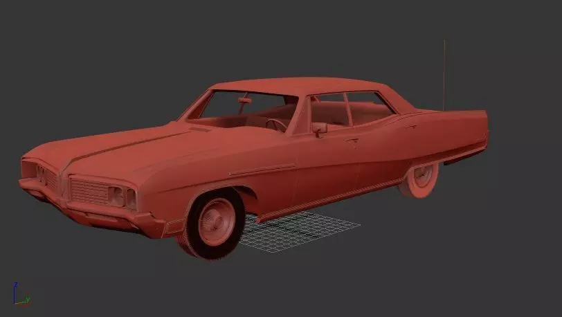 Buick Electra Mk3 225 Hardtop Sedan 1968 3D print model_1