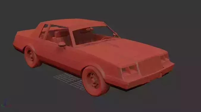 Buick Regal Grand National coupe 1987 3D print model