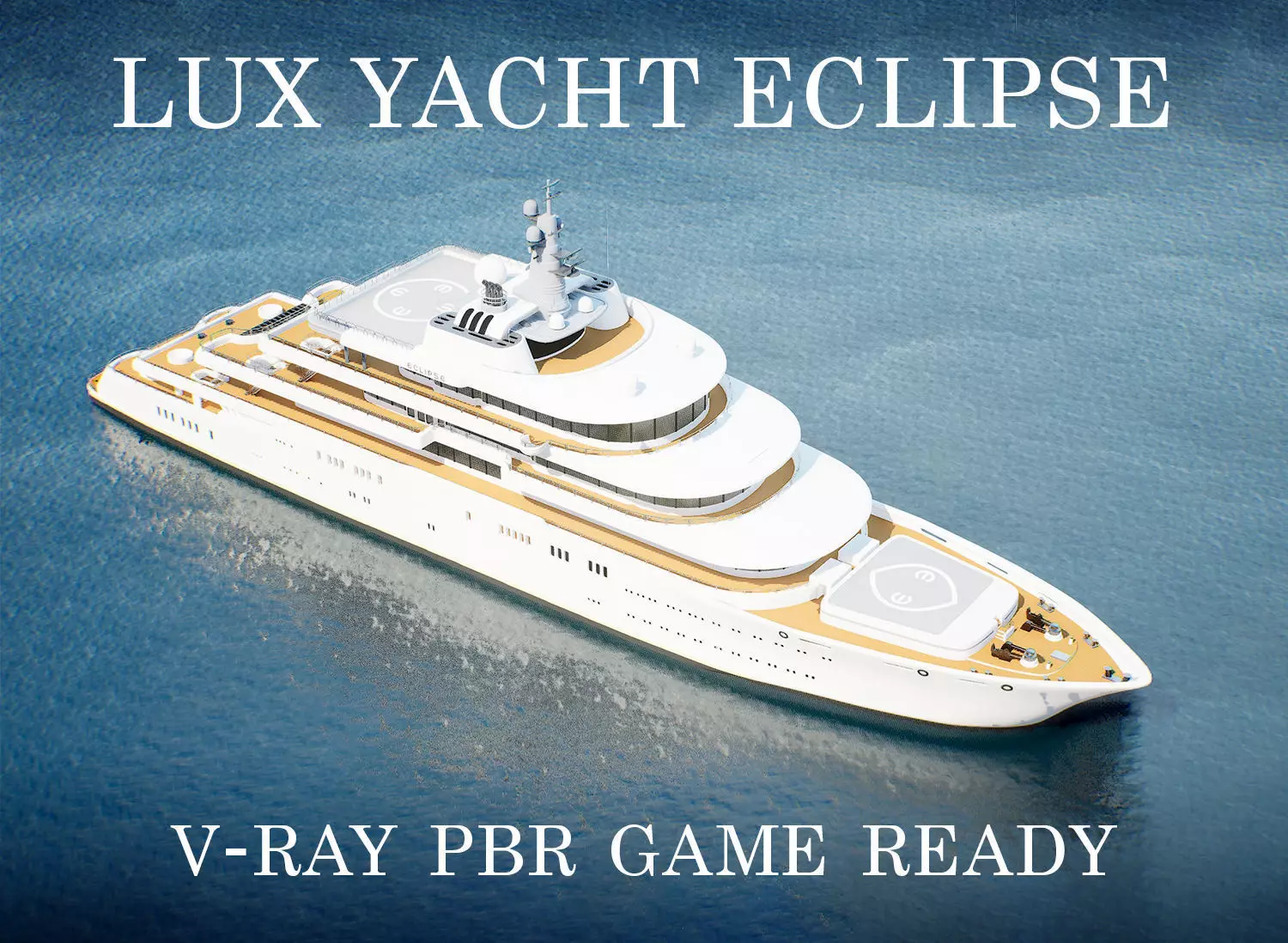 Eclipse Yacht  Ultra Realistic Low-poly 3D model_0