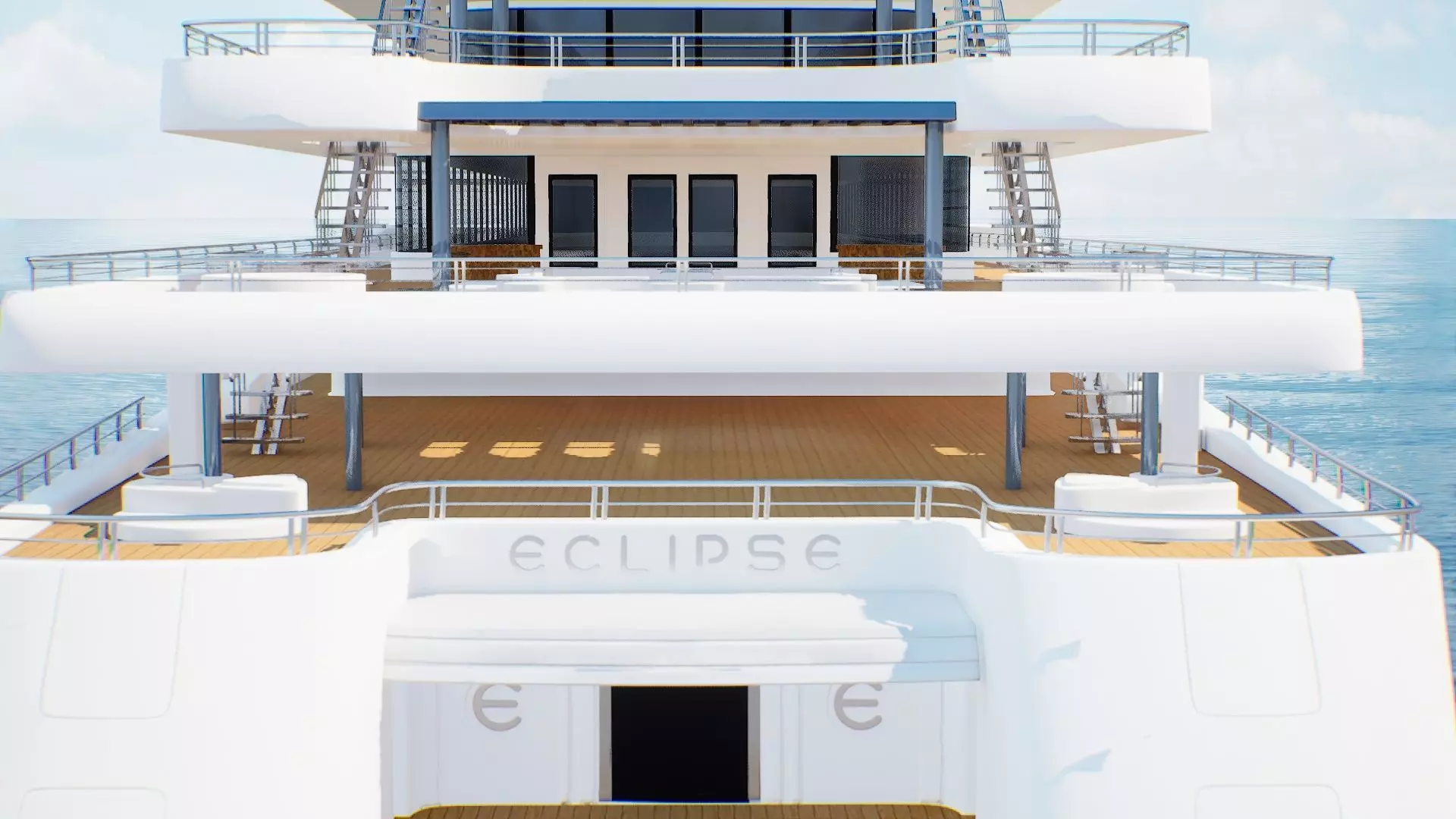 Eclipse Yacht  Ultra Realistic Low-poly 3D model_3