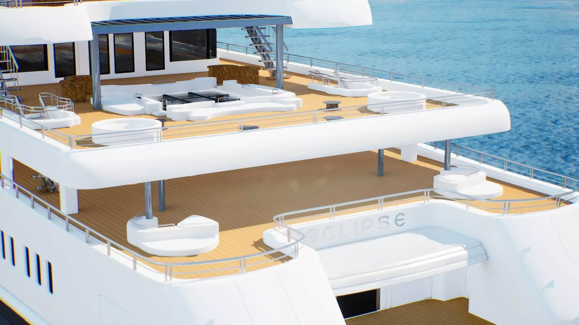 Eclipse Yacht  Ultra Realistic Low-poly 3D model_2