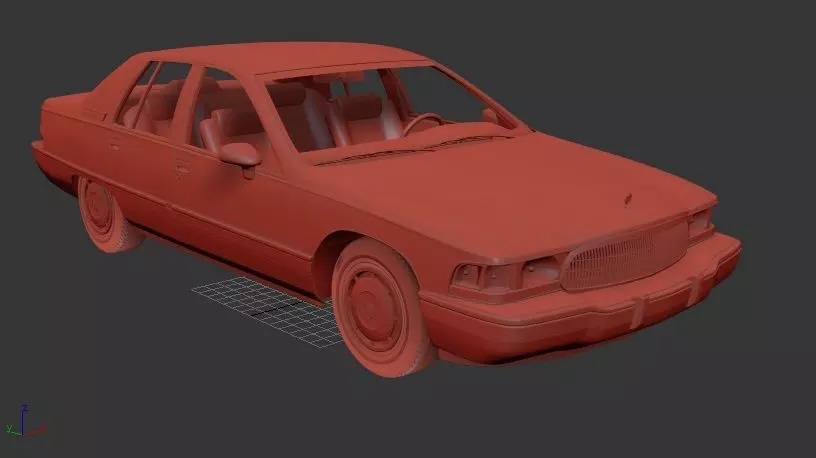 Buick Roadmaster sedan 1991 3D print model_0