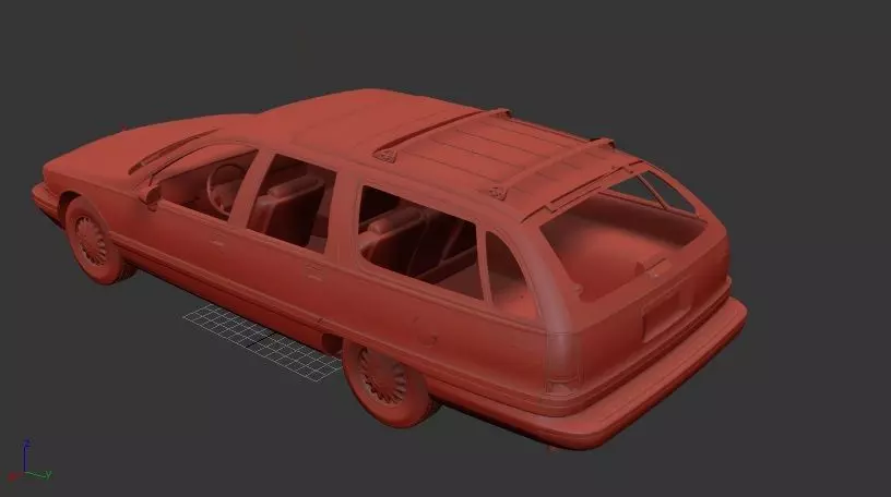 Buick Roadmaster wagon 1991 3D print model_2