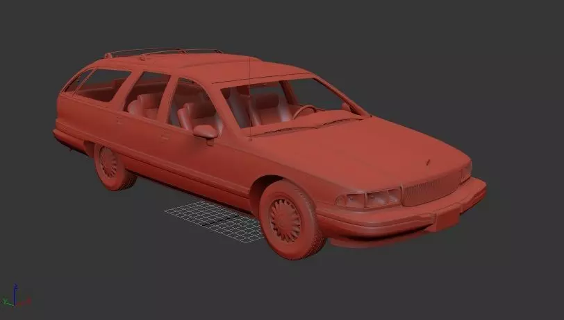 Buick Roadmaster wagon 1991 3D print model_0