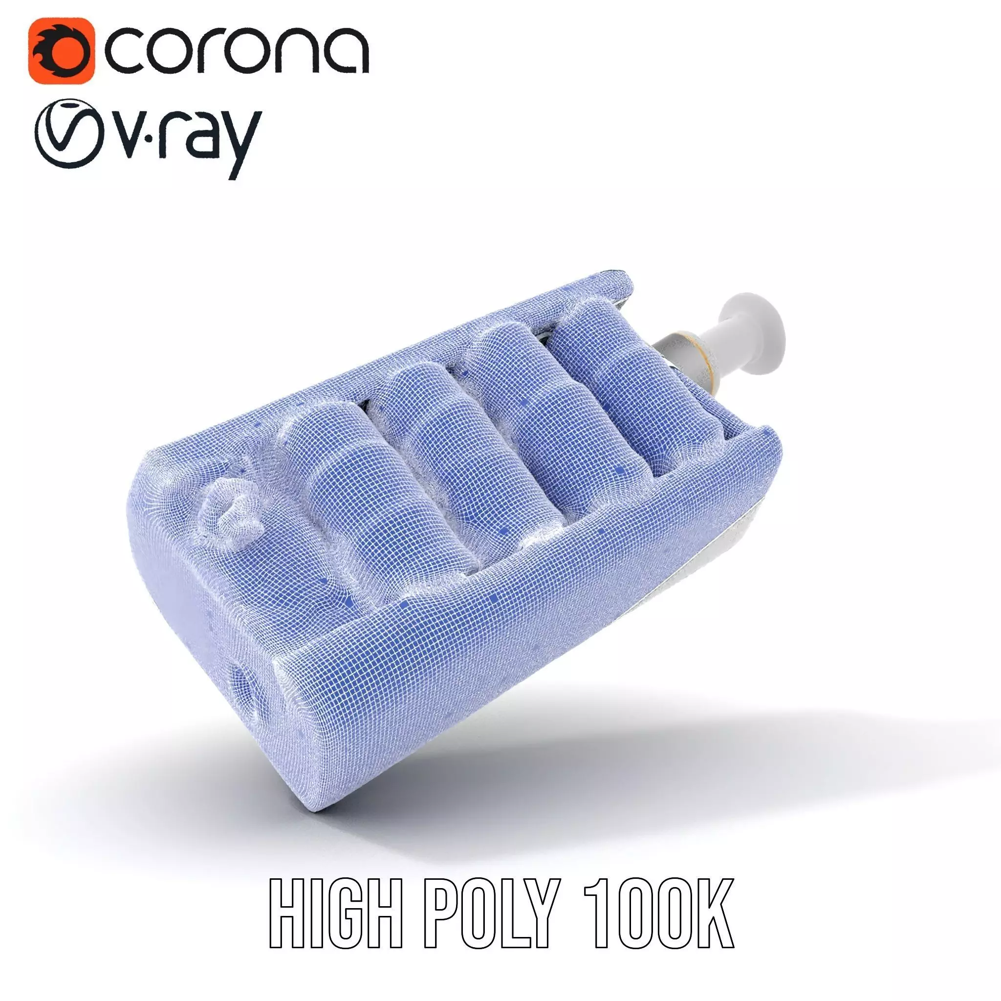 Colorful Cylinder Set Model Pack with Syringe Element Low-poly 3D model_32