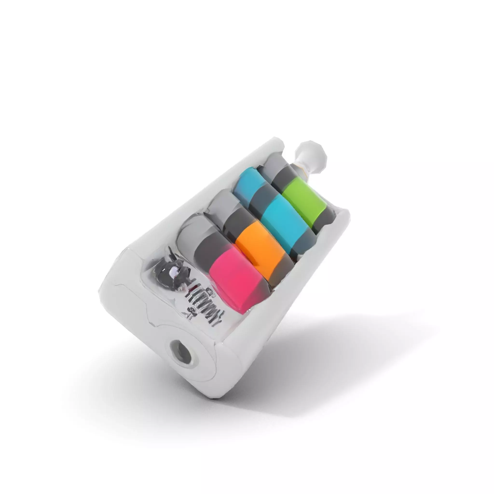 Colorful Cylinder Set Model Pack with Syringe Element Low-poly 3D model_7