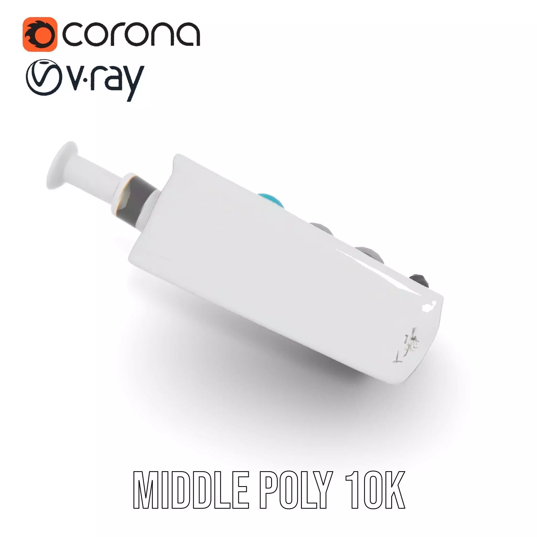 Colorful Cylinder Set Model Pack with Syringe Element Low-poly 3D model_13