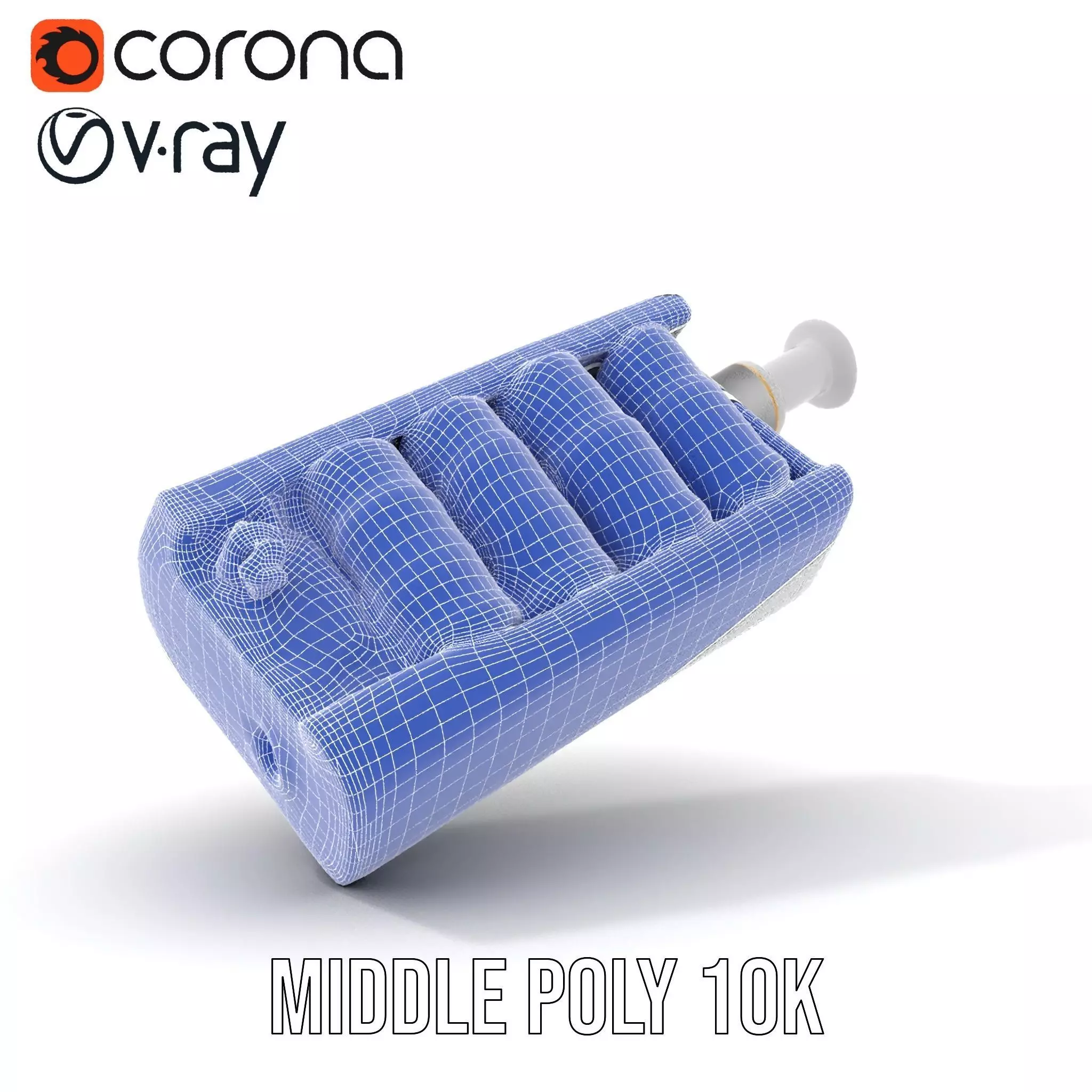 Colorful Cylinder Set Model Pack with Syringe Element Low-poly 3D model_24