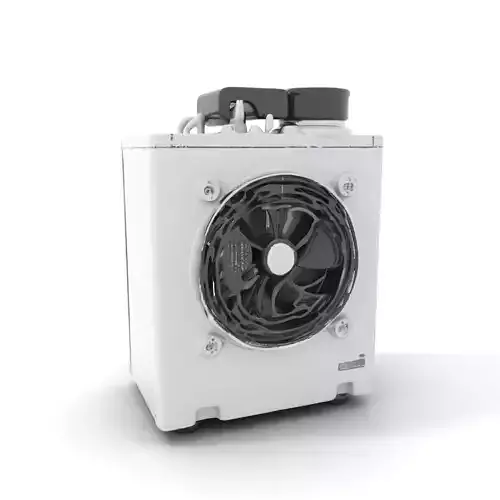 Industrial Air Conditioner Model Pack with Detailed Components Low-poly 3D model