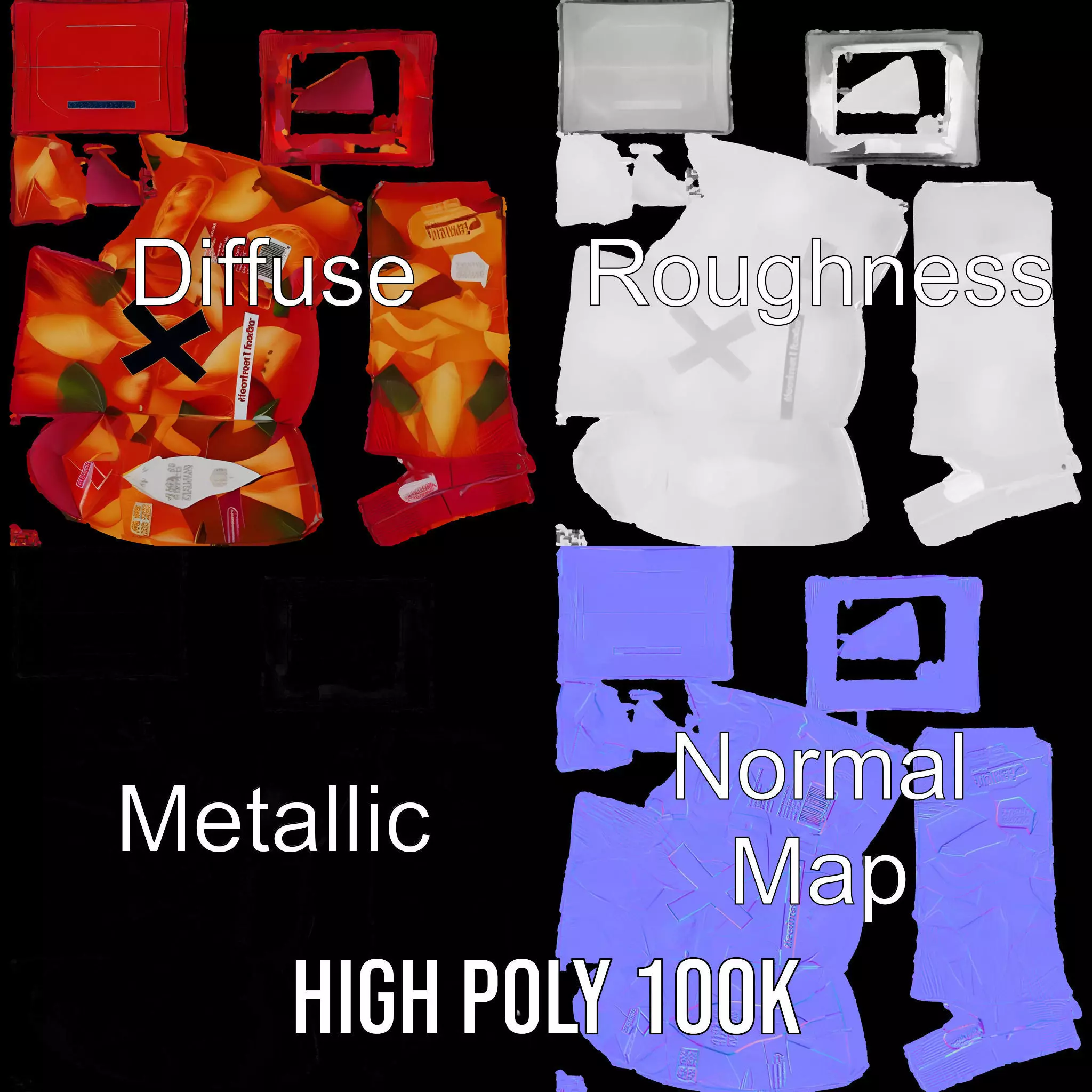 Juice Carton Thermal Heater Model Pack Low-poly 3D model_3