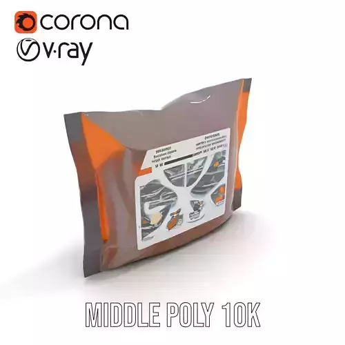 Snack Bag Model Pack with PBR Textures Low-poly 3D model 5
