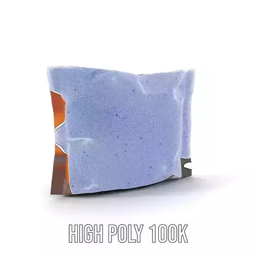 Snack Bag Model Pack with PBR Textures Low-poly 3D model 4