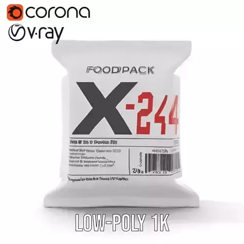 Snack Food Packaging Model Pack Low-poly 3D model 7