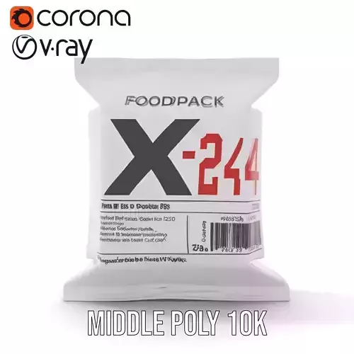 Snack Food Packaging Model Pack Low-poly 3D model 5