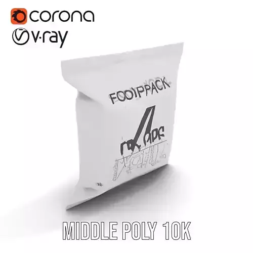 Snack Food Packaging Model Pack Low-poly 3D model 6