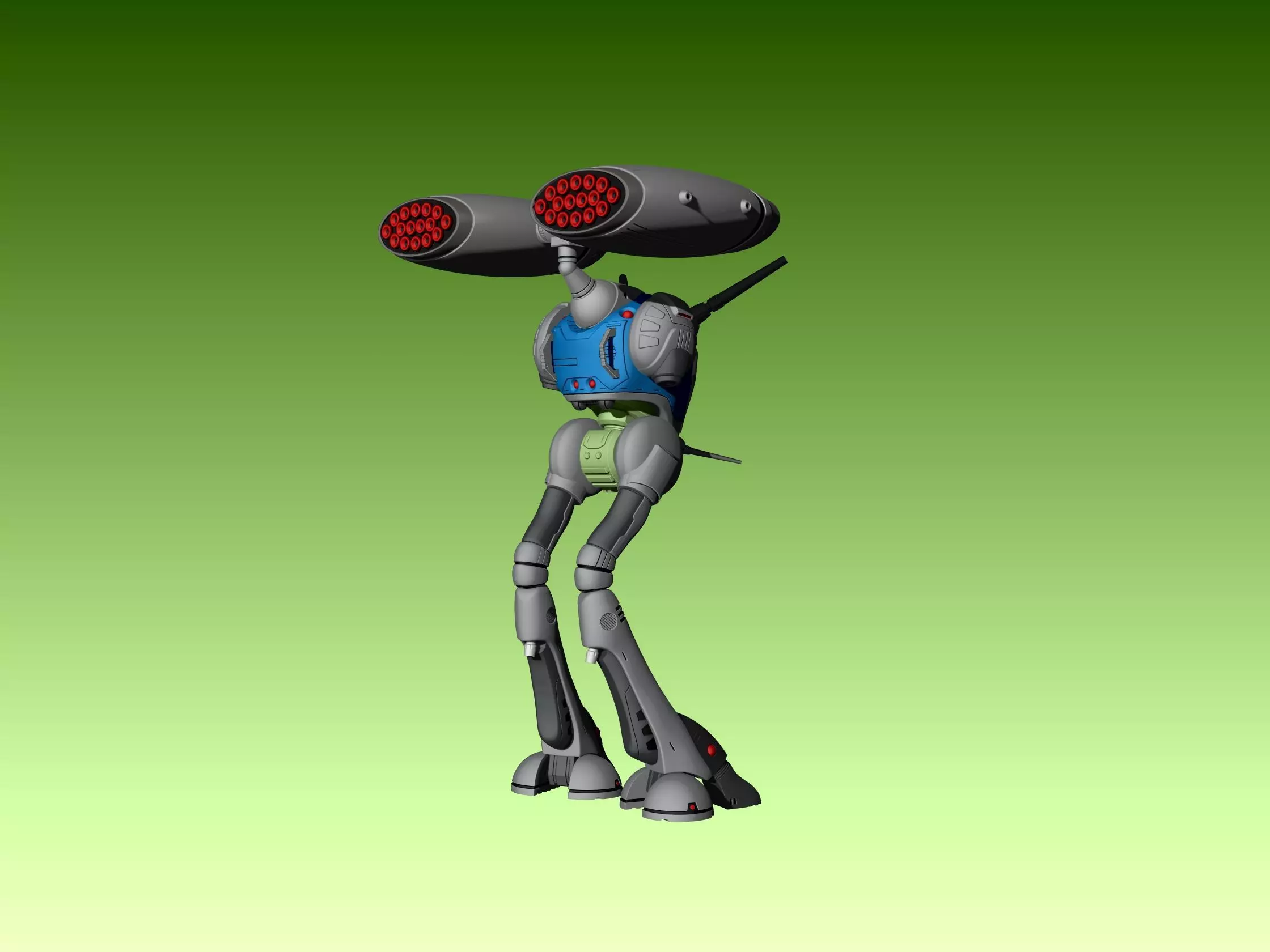 Regult missile pod 3D print model_14