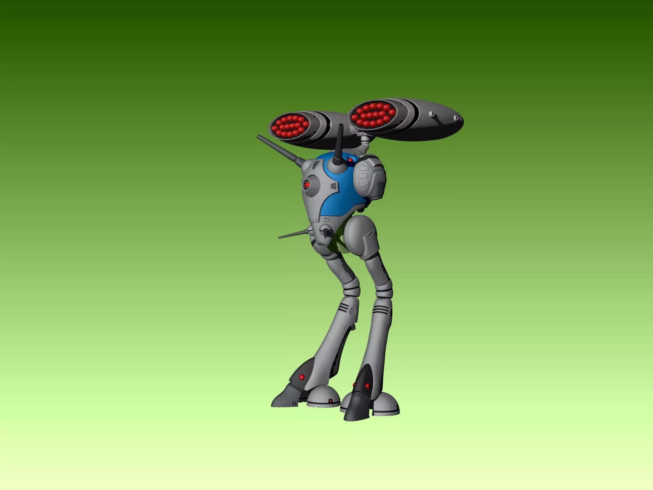 Regult missile pod 3D print model_10