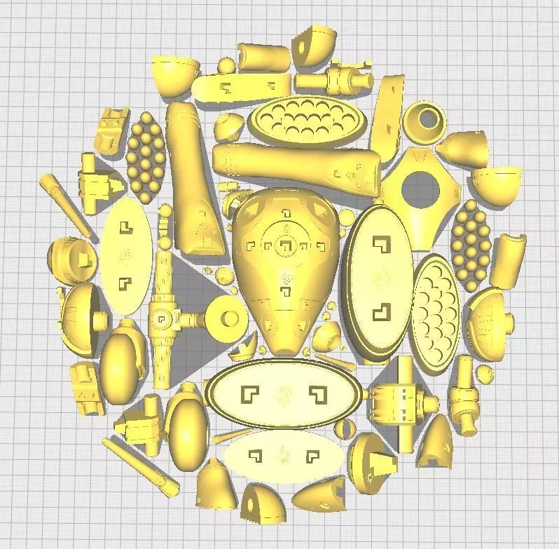 Regult missile pod 3D print model_5