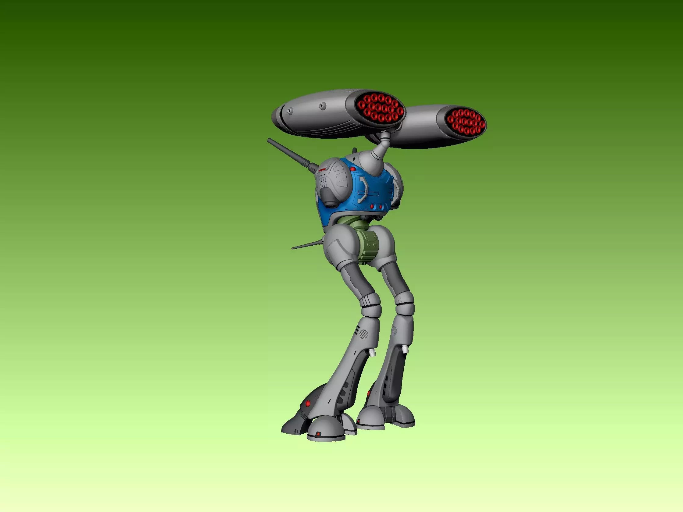 Regult missile pod 3D print model_12