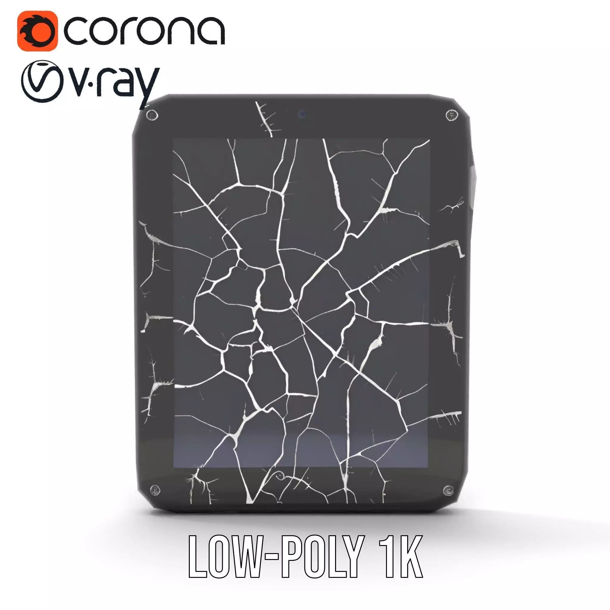 Cracked Screen Tablet Model Pack Low-poly 3D model_17