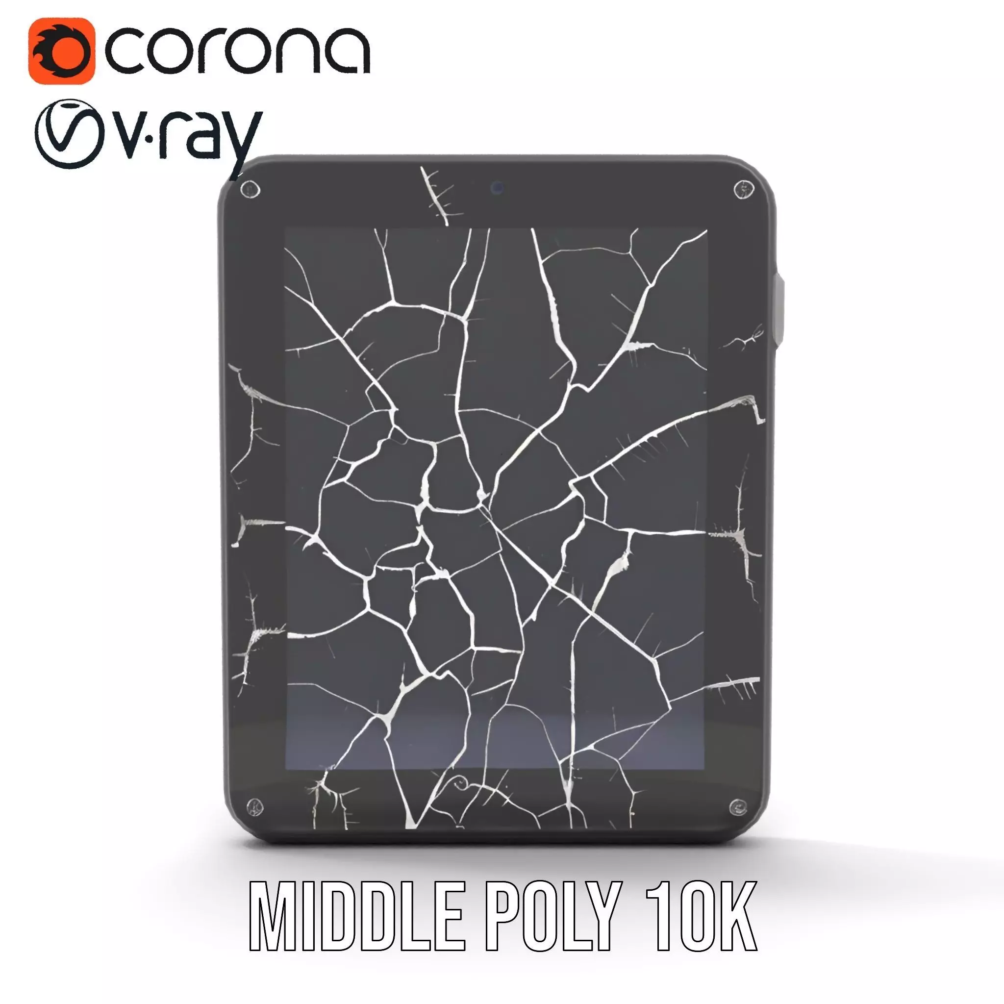 Cracked Screen Tablet Model Pack Low-poly 3D model_11