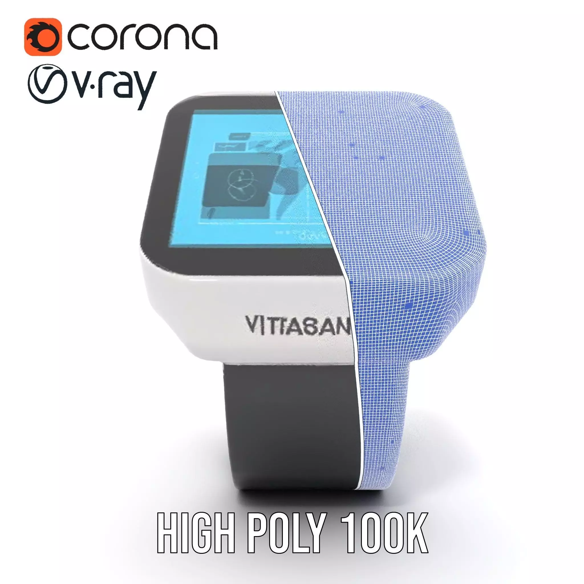 VitaScan Smartwatch Model Pack Low-poly 3D model_32