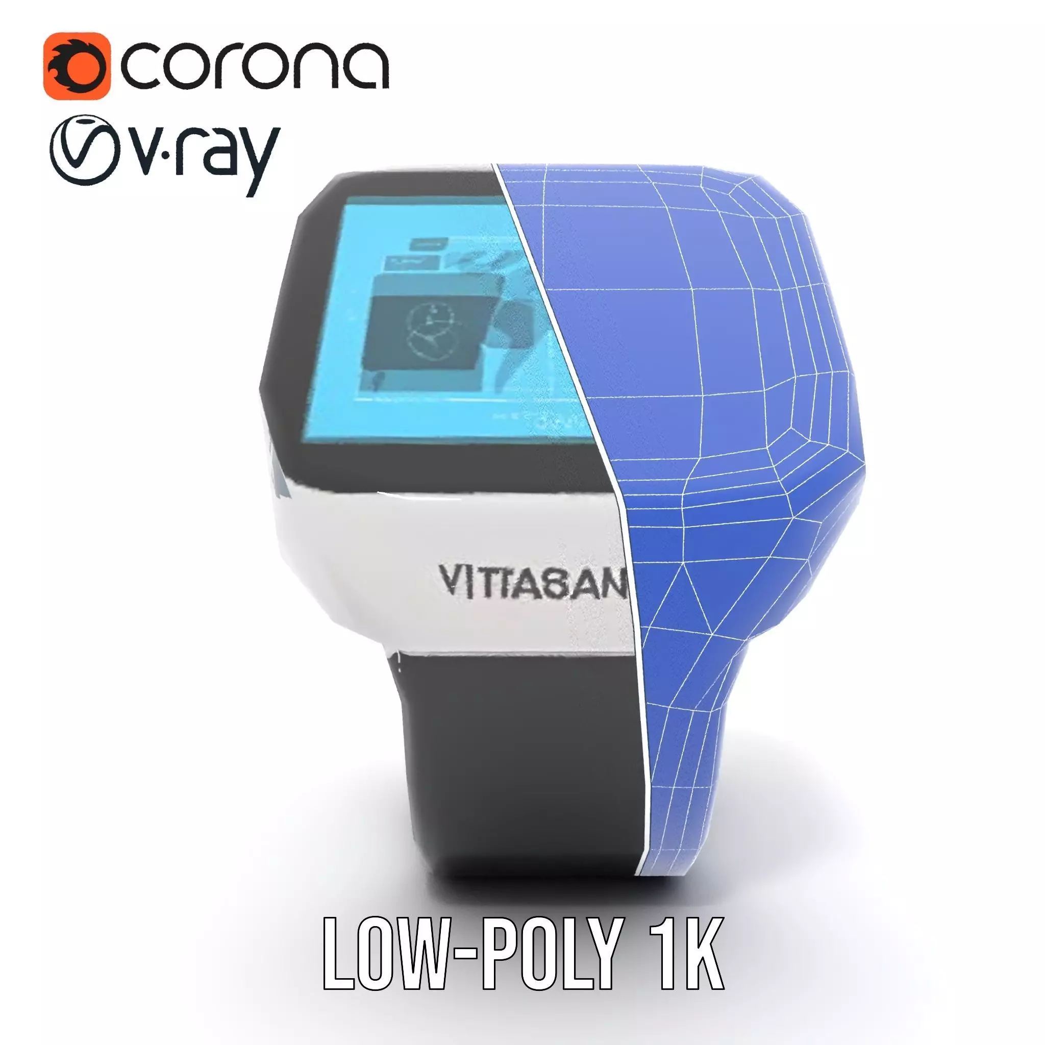 VitaScan Smartwatch Model Pack Low-poly 3D model_30